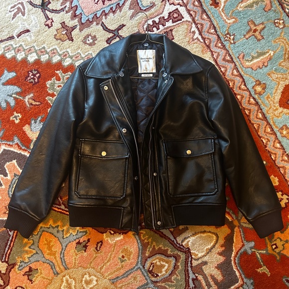Abercrombie & Fitch Jackets & Blazers - Abercrombie & Fitch Black Leather Jacket
